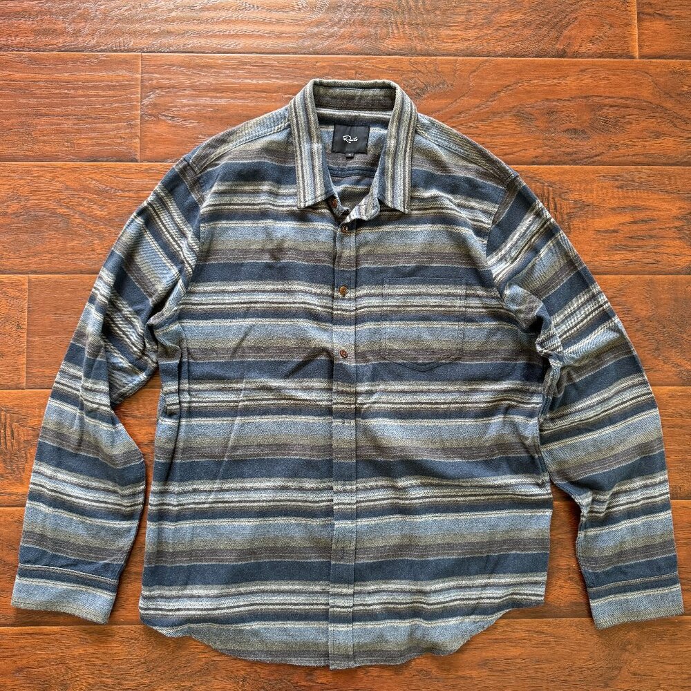 Rails Ls Cotton Flannel - Horizontal Stripe - Siz… - image 1
